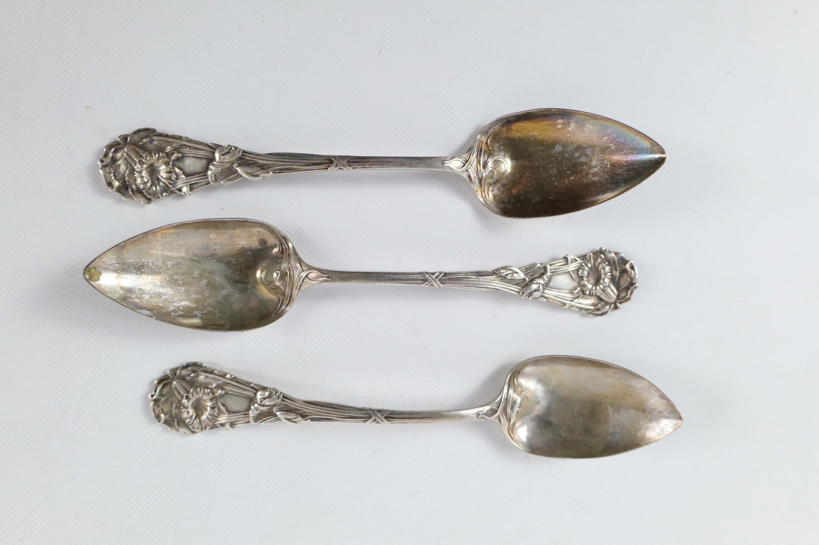 Lot of 9 Art Nouveau Sterling Silver Spoons - 3