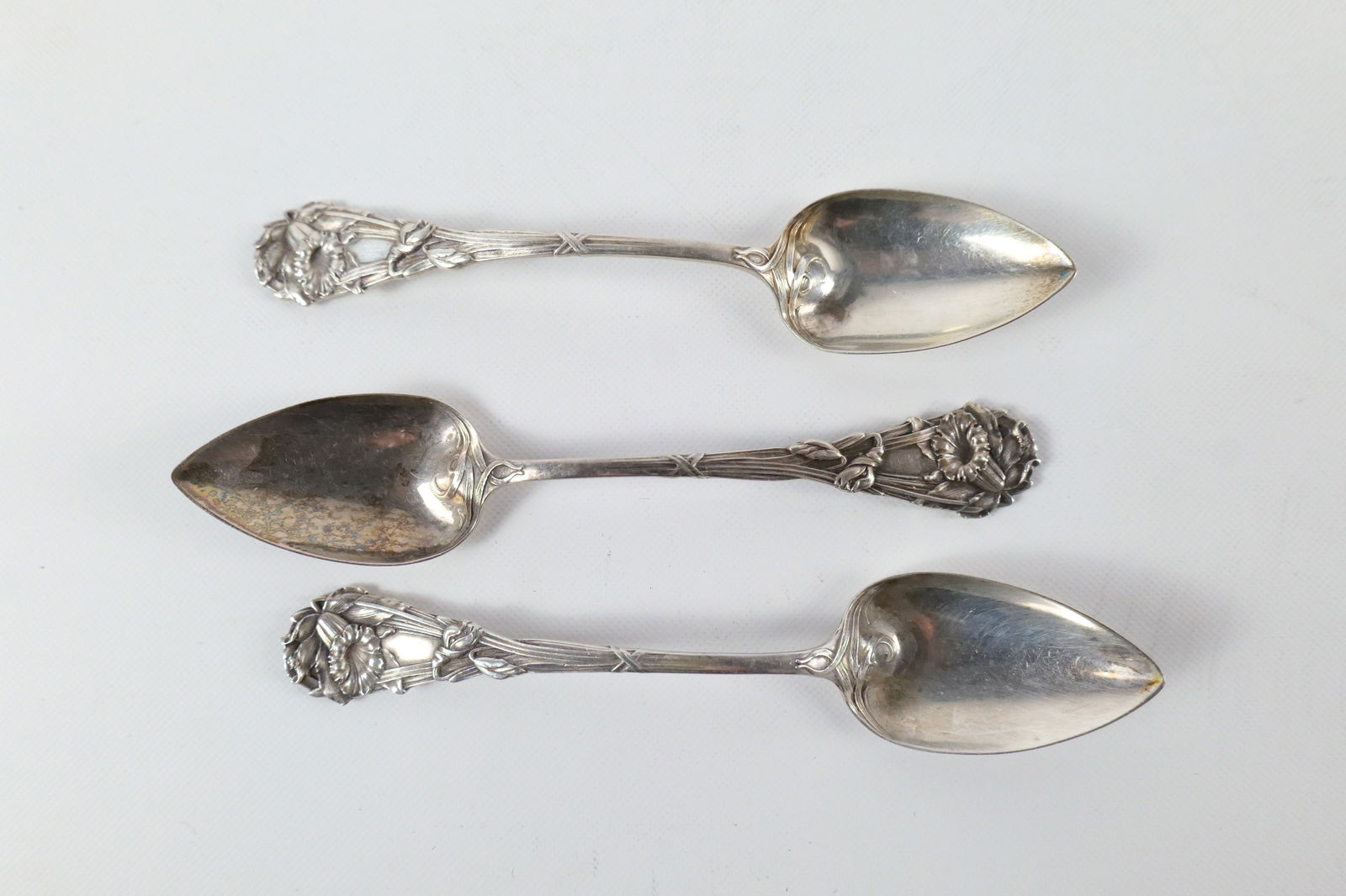 Lot of 9 Art Nouveau Sterling Silver Spoons - 4