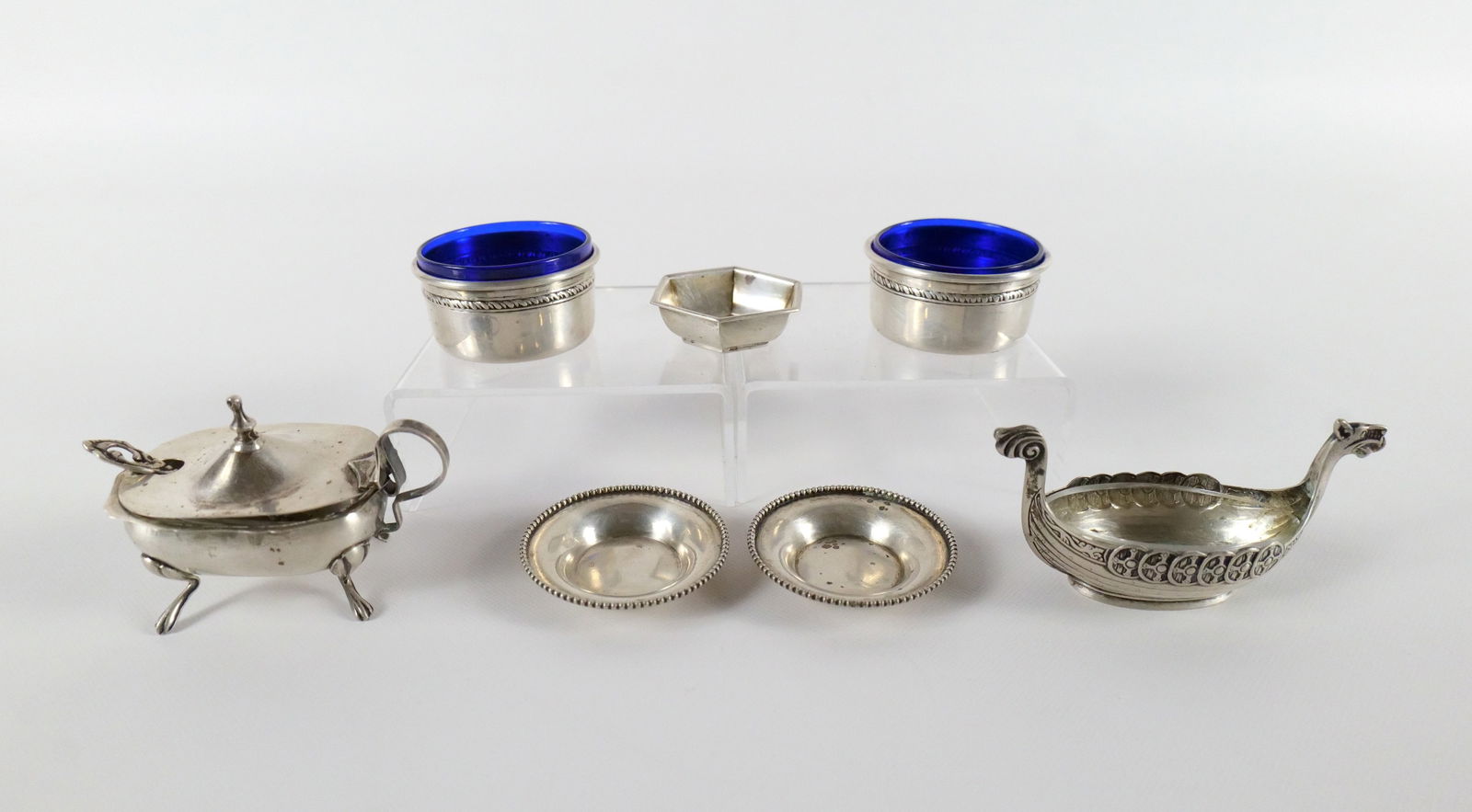 Group Lot of Sterling Silver Table Salts (1 of 13)