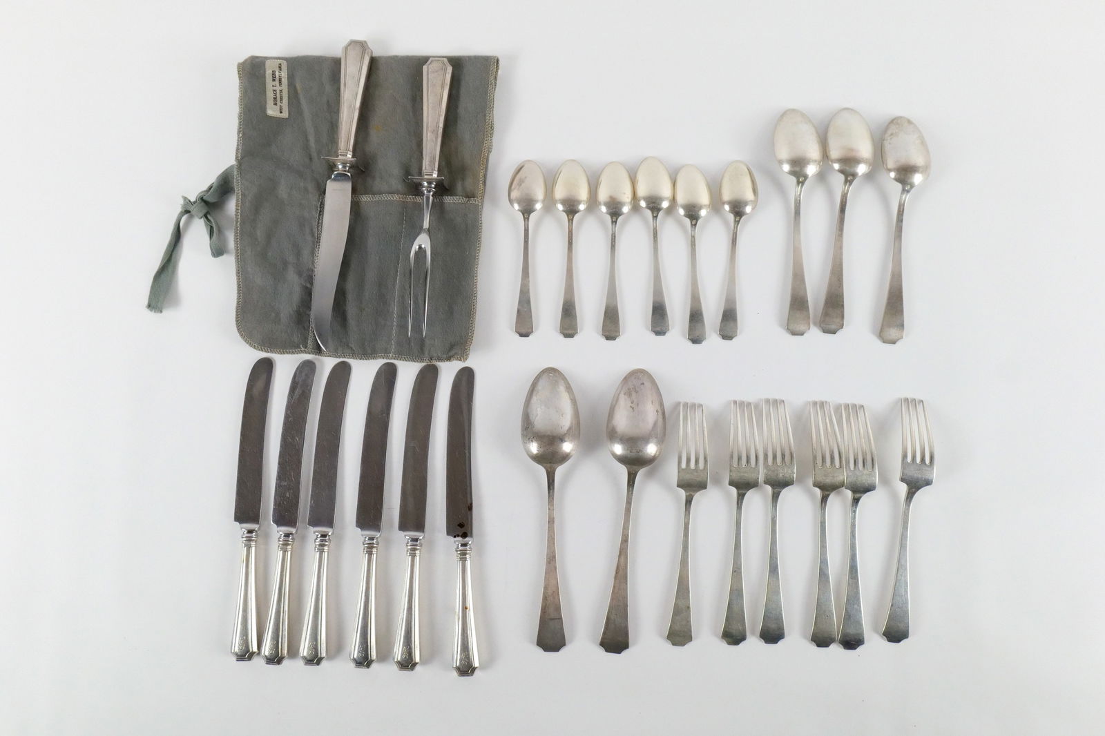 Monogramed Partial Sterling Silver Flatware Set - 2