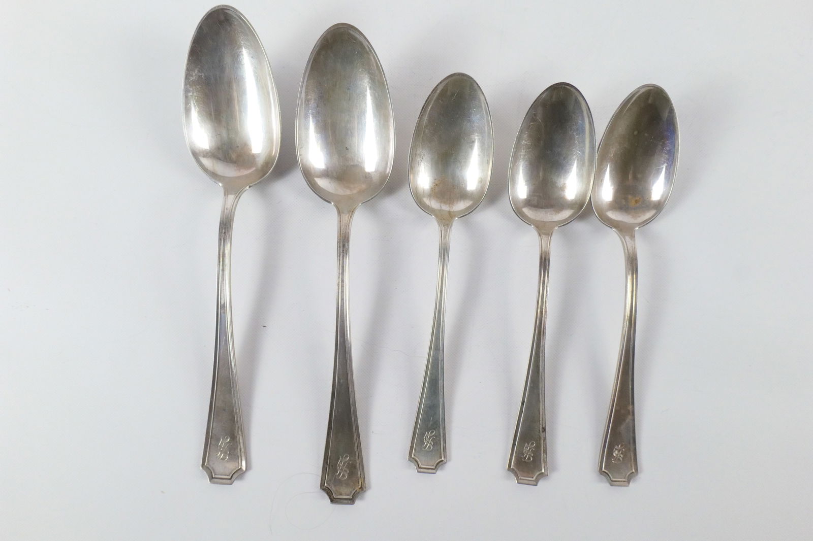 Monogramed Partial Sterling Silver Flatware Set - 4