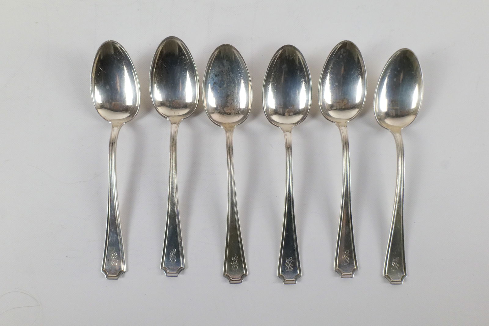 Monogramed Partial Sterling Silver Flatware Set - 7