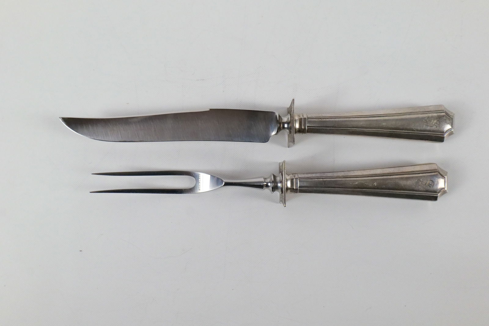 Monogramed Partial Sterling Silver Flatware Set - 8