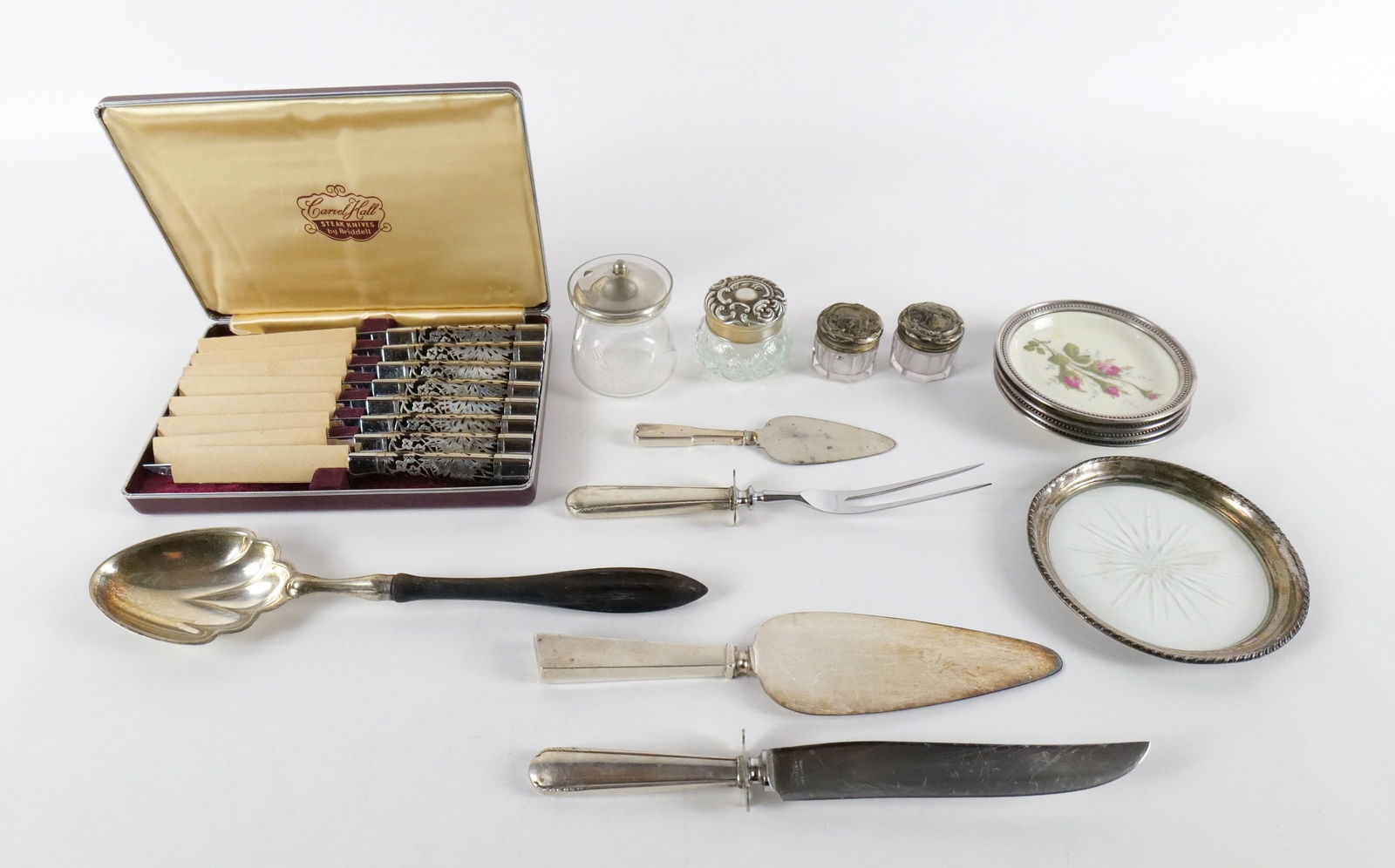 Lot of Sterling Silver Rimmed and Topped Items (1 of 16)