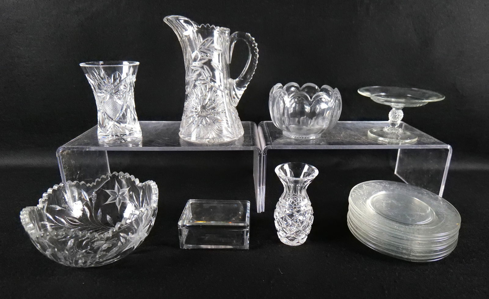 Lot of Clear Glass and Crystal (1 of 13)