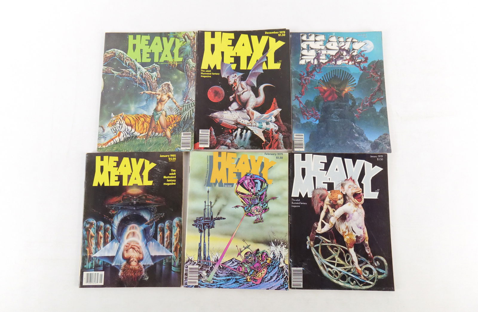 Lot of 6 Heavy Metal Magazines: Lot of 6 Heavy Metal Magazines. Mid to High Grade. All invoices must be paid within 24 hours of the sale. We offer multiple shipping options, please read the shipping terms to understand your