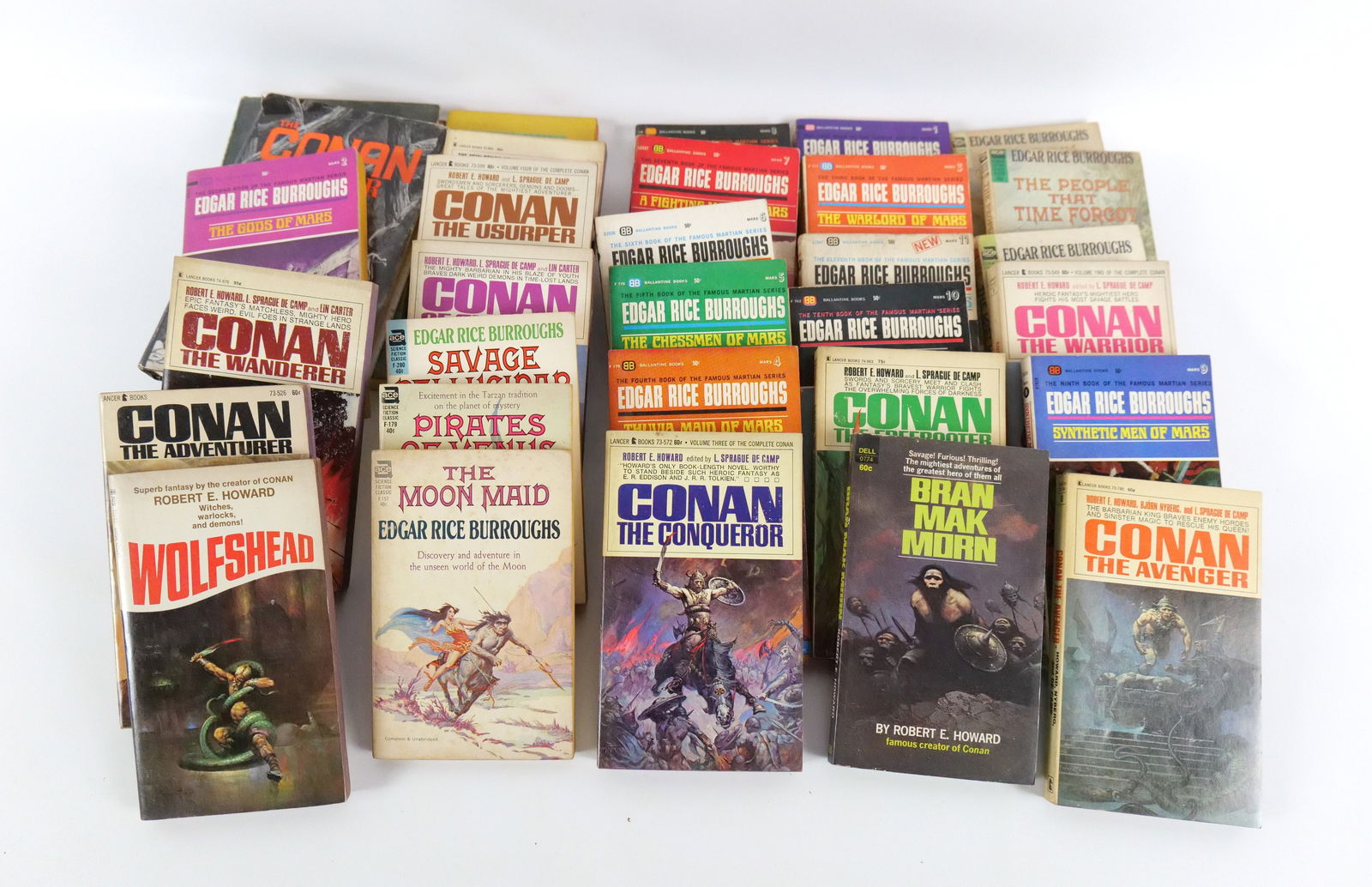 Lot of 31 Robert E. Howard & Edgar Rice Burroughs Paperback Books (1 of 5)