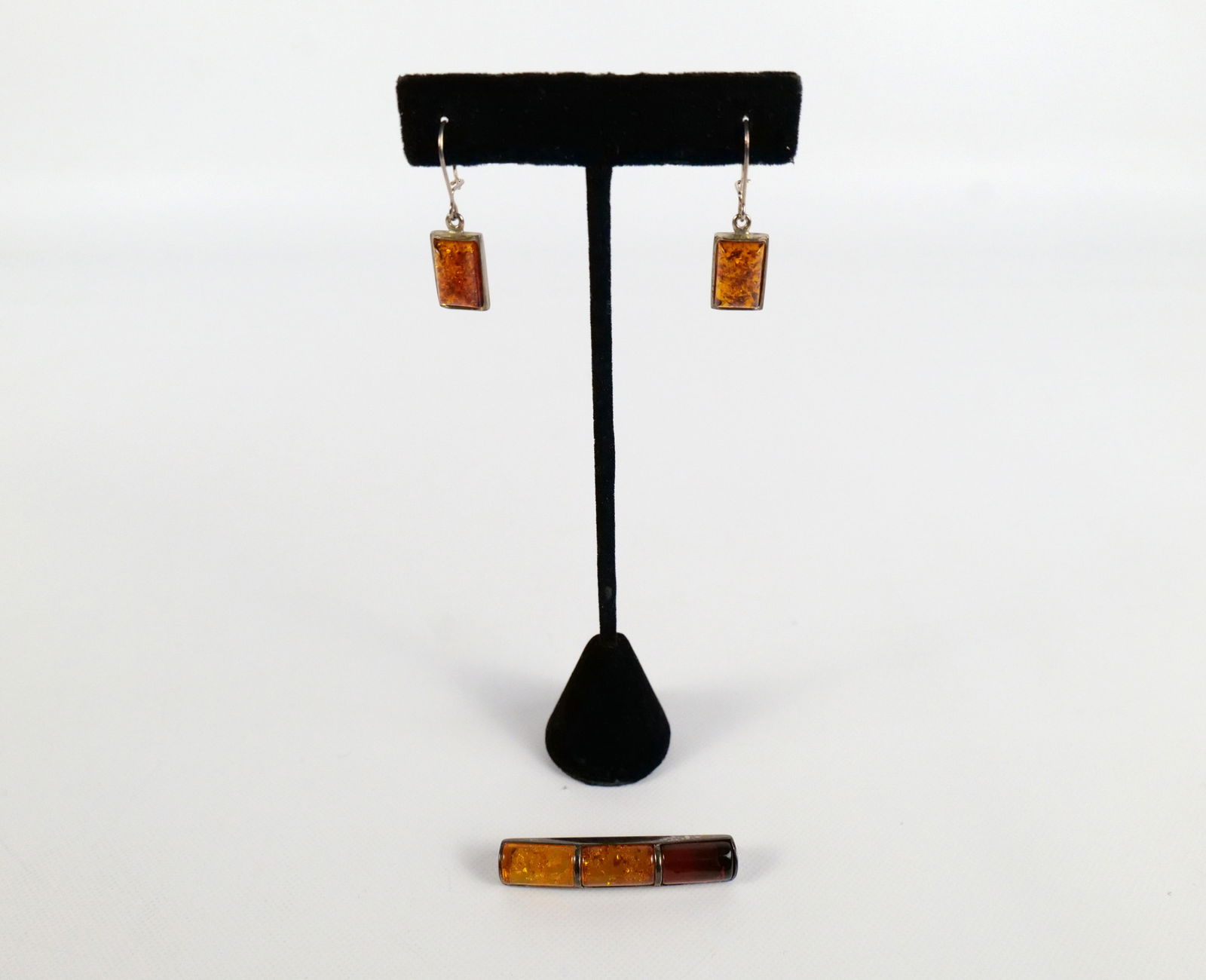 Lot of Sterling and Amber Jewelry (1 of 7)