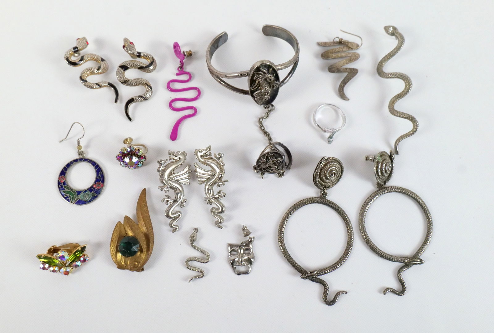 Lot of Snakes and Dragons Costume Jewelry (1 of 5)