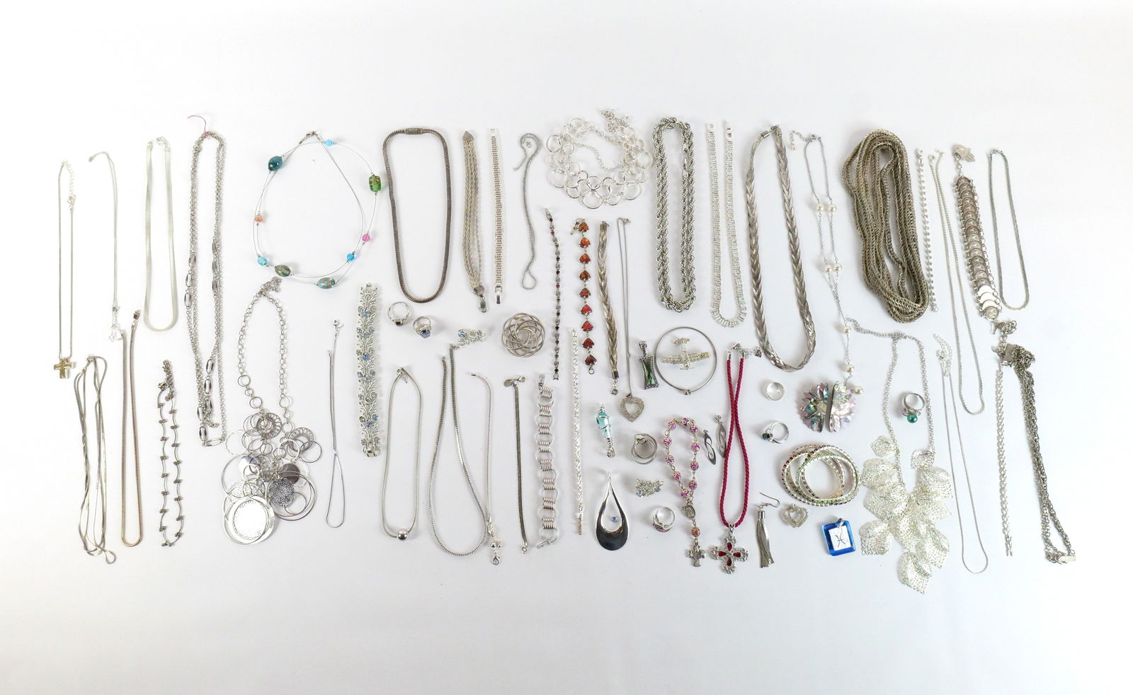 Lot of Silver Tone Jewelry (1 of 9)