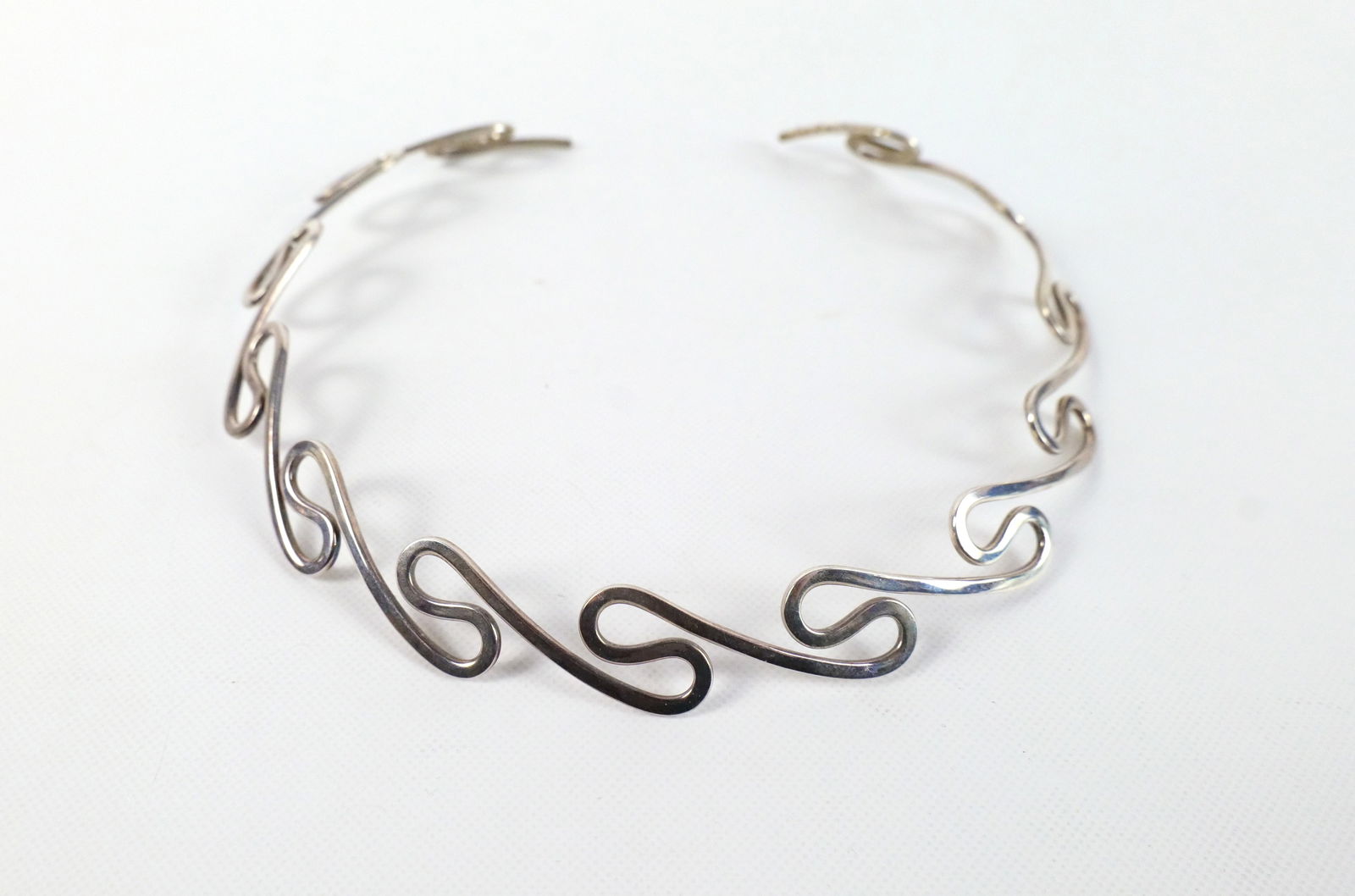 Sterling Silver Wave Collar Necklace (1 of 5)