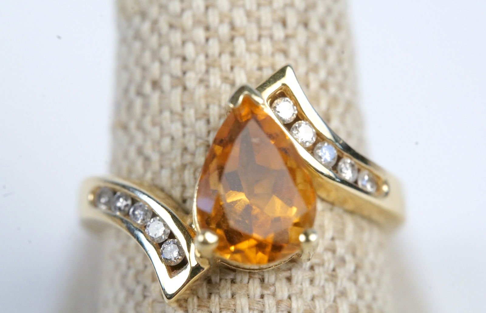 14k Citrine and Diamond Ring (1 of 5)