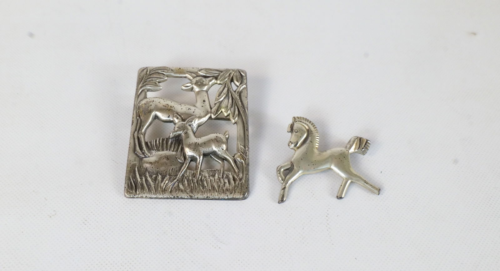 Lot of 2 Sterling Silver Coro Pins (1 of 2)