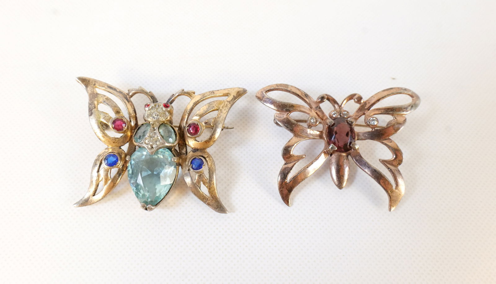 Lot of 2 Vintage Reja Sterling Silver Butterfly Brooch Pins (1 of 5)