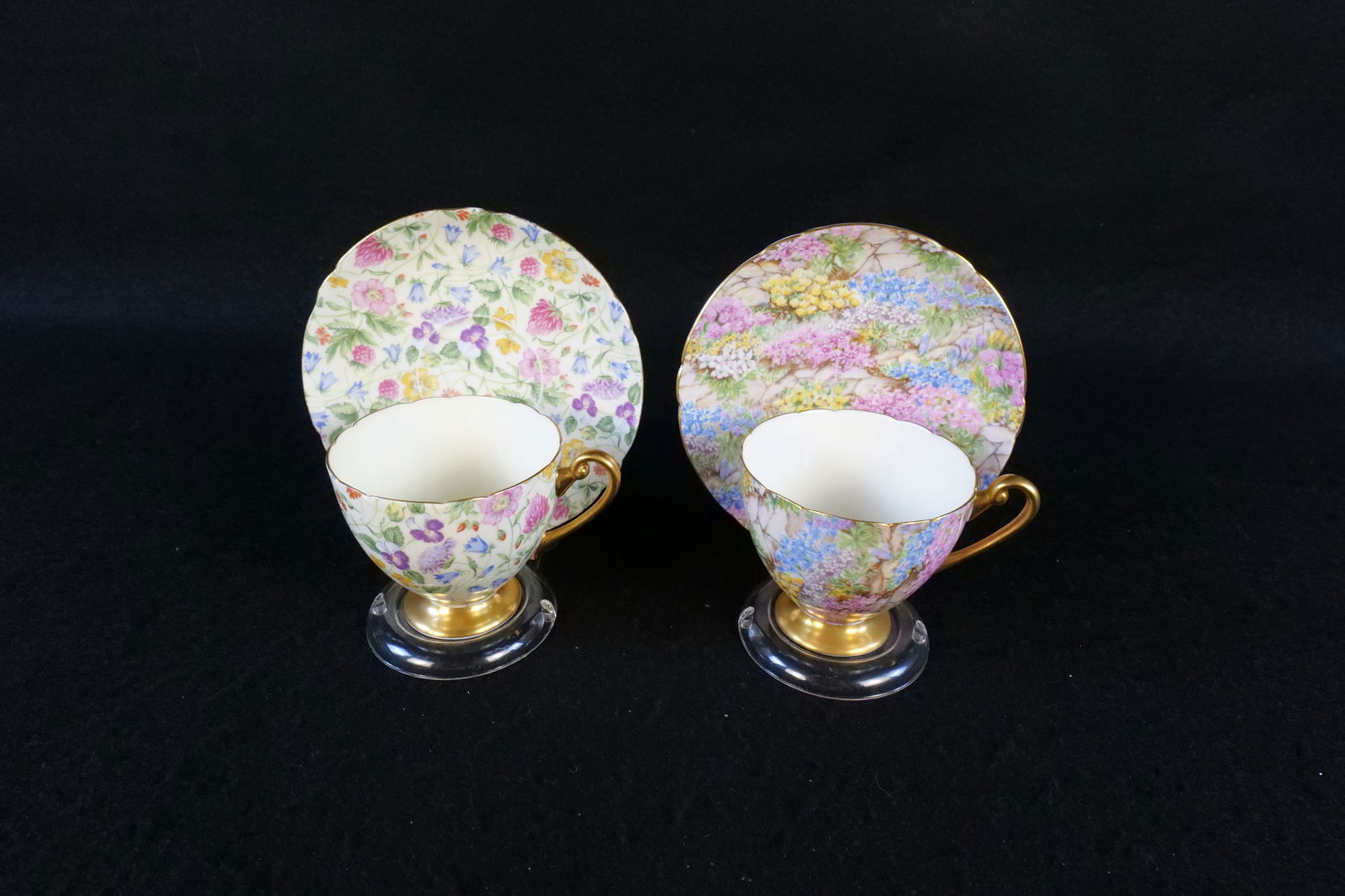 Lot of 2 Shelley Bone China Teacups and Saucers (1 of 20)