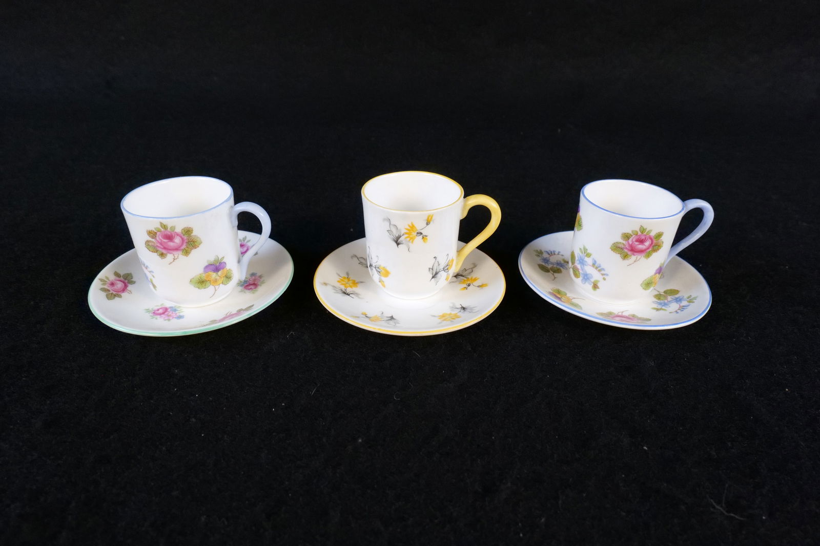 Lot of 3 Shelley Miniature Cup and Saucers (1 of 20)