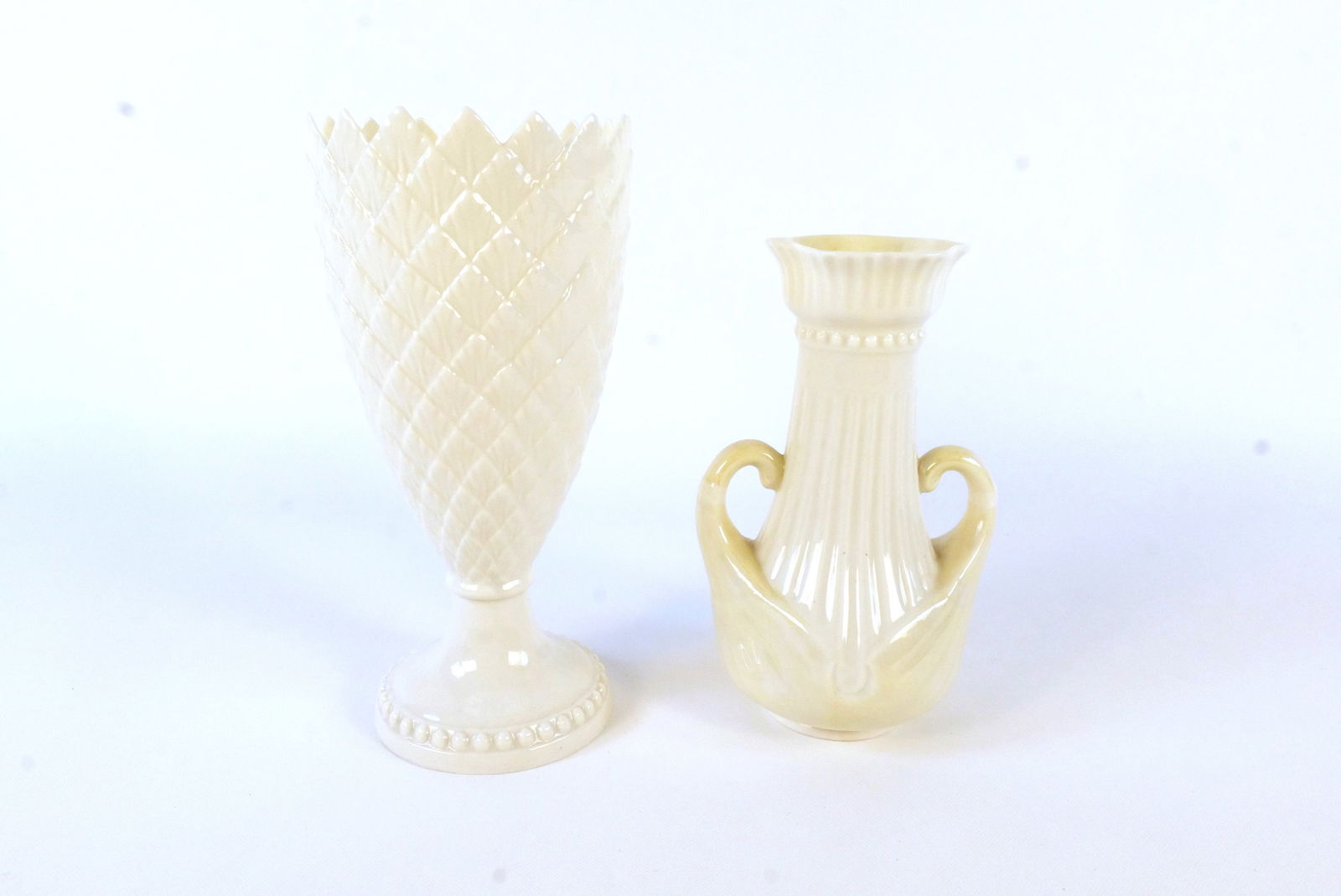 Lot of 2 Belleek Porcelain Vases (1 of 11)