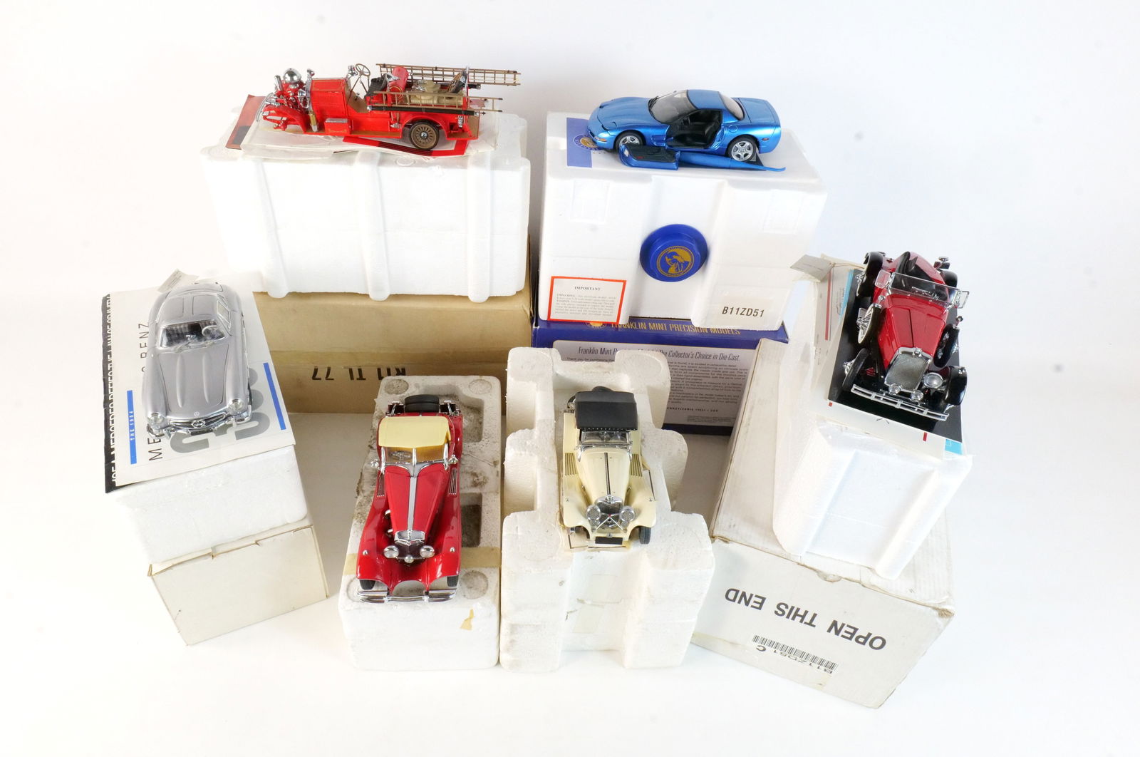 Lot of 6 Franklin Mint Diecast Cars 1:24 Scale (1 of 19)