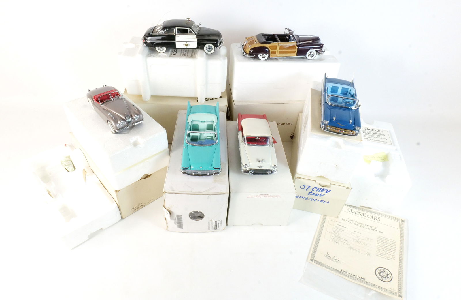 Lot of 6 Danbury Mint Diecast Cars 1:24 Scale (1 of 20)
