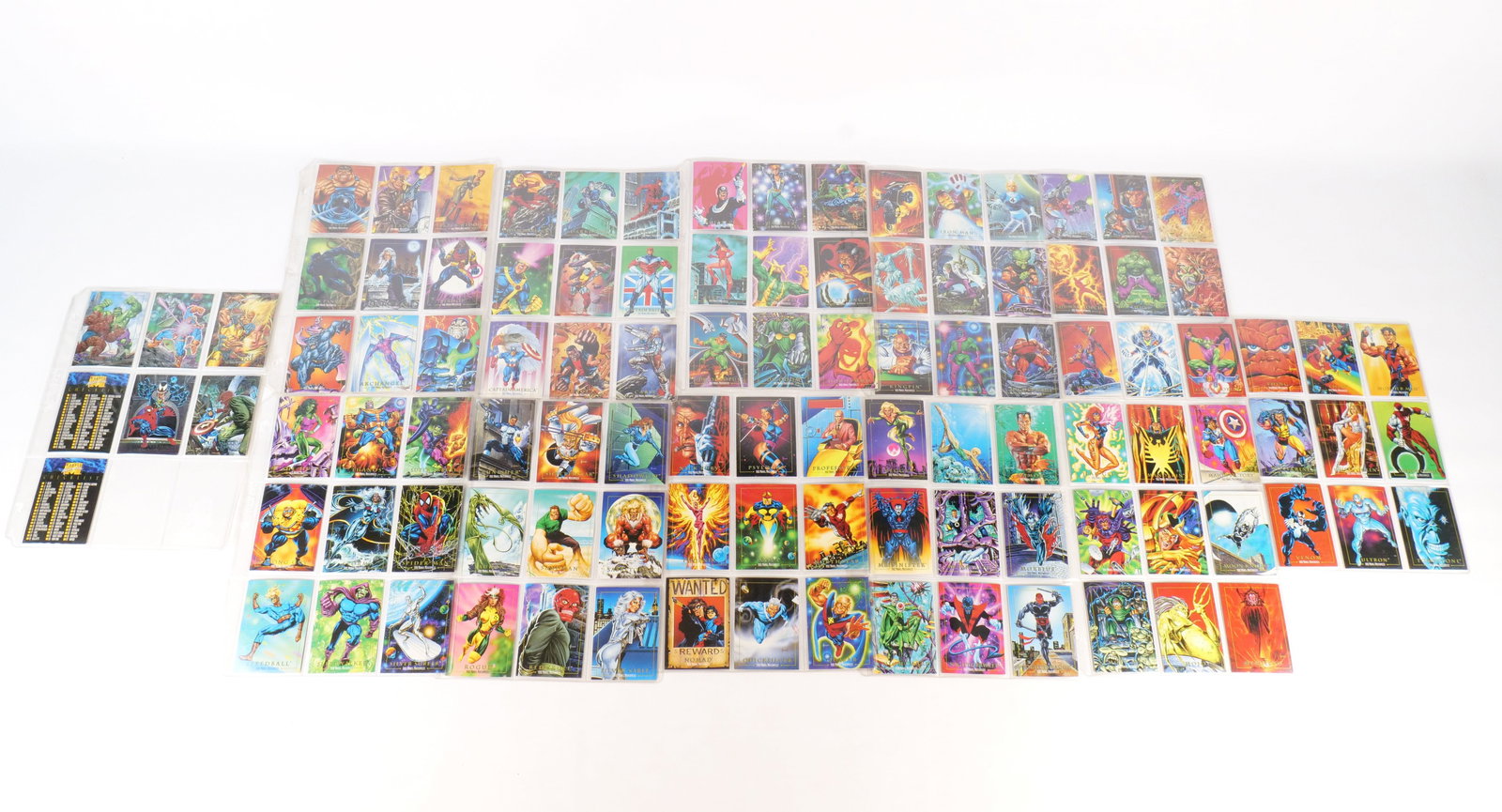 1992 Marvel Masterpieces Trading Card Set: 1992 Marvel Masterpieces Trading Card Set. Including #1-100 and Bonus Cards #1-5. All invoices must be paid within 24 hours of the sale. We offer multiple shipping options, please read the shipping te