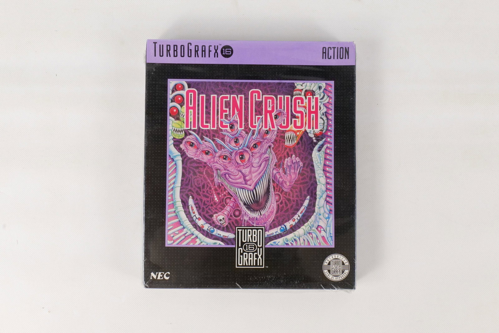 TurboGrafx 16 Alien Crush Game - Sealed: TurboGrafx 16 Alien Crush Game - Sealed. Bottom plastic edge has a slit. All invoices must be paid within 24 hours of the sale. We offer multiple shipping options, please read the shipping terms to un