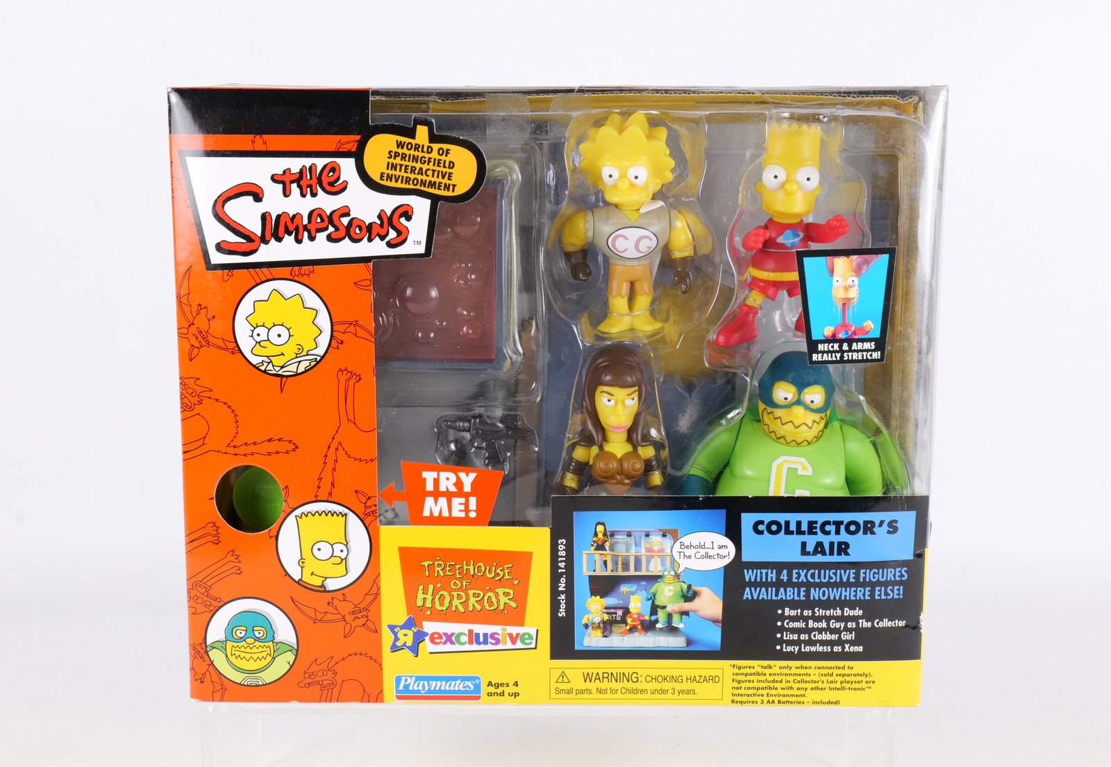 The Simpsons Treehouse of Horror Collector's Lair Figure Set: The Simpsons Treehouse of Horror Collector's Lair Figure Set - Playmates - Toys R Us Exclusive. New in Box. All invoices must be paid within 24 hours of the sale. We offer multiple shipping options, p