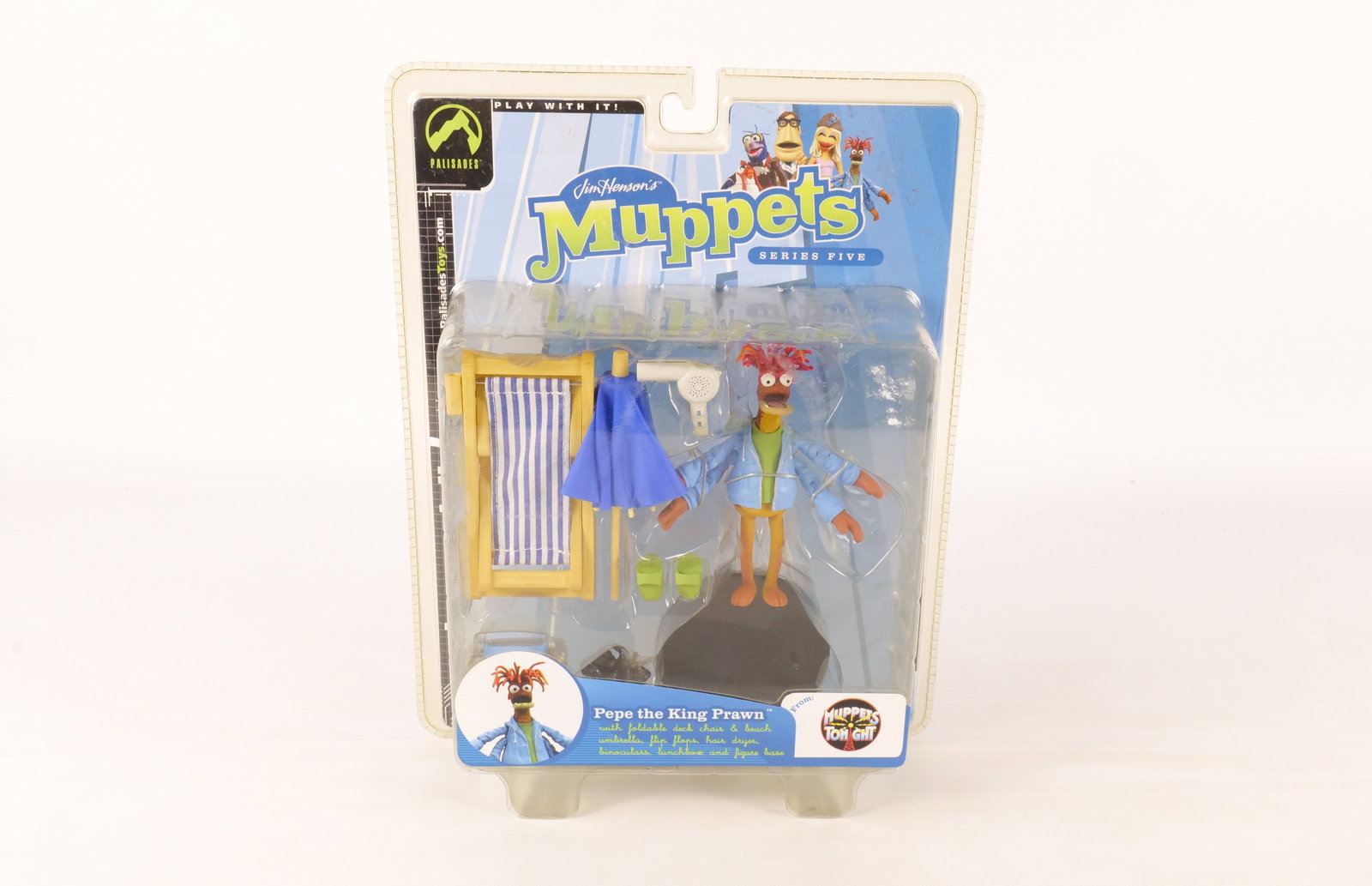 Palisades Pepe the King Prawn Action Figure: Jim Henson's Muppets - Pepe the King Prawn Action Figure - Series 5 - Palisades Toys. New in Package. All invoices must be paid within 24 hours of the sale. We offer multiple shipping options, please