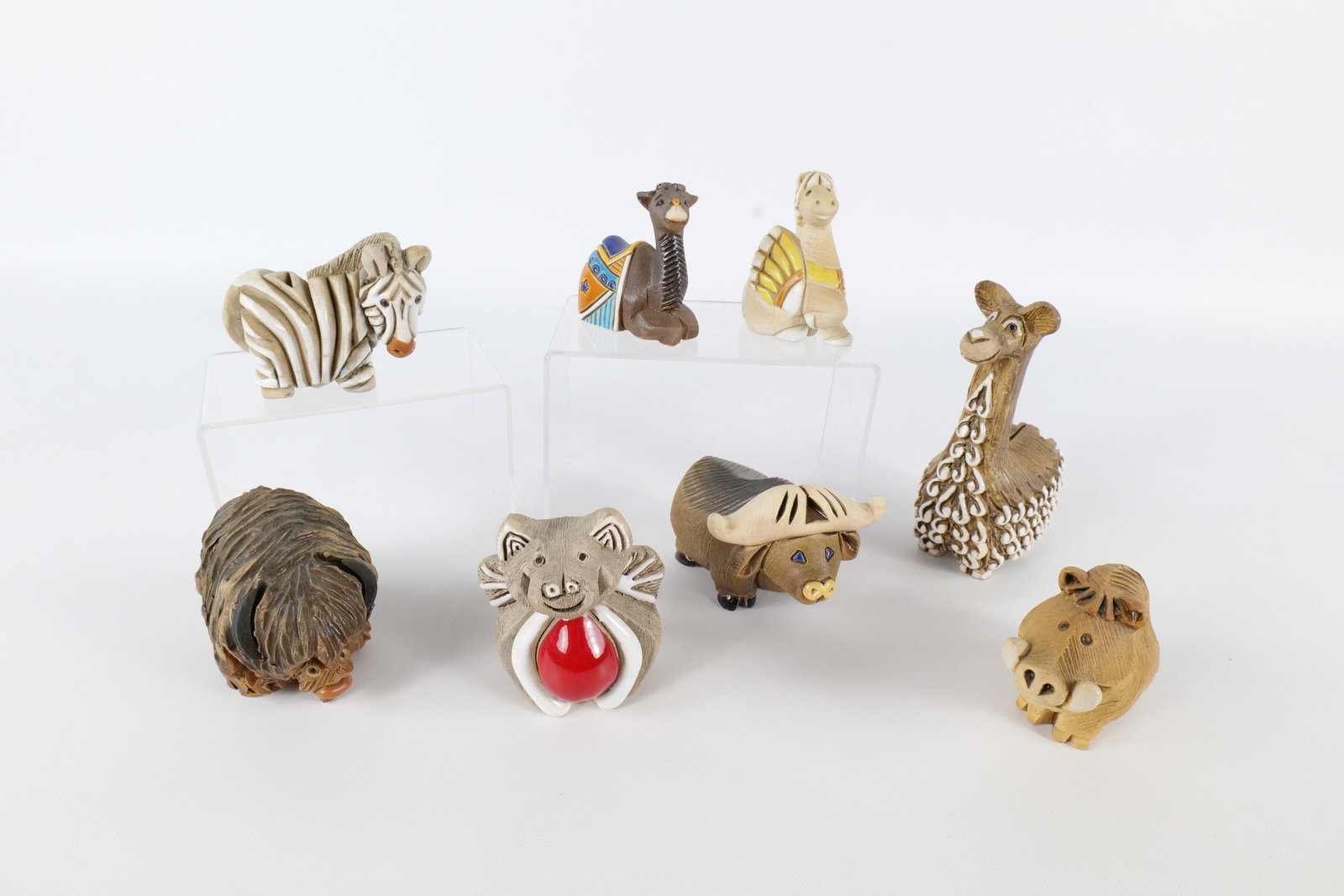 Lot of 8 Artesania Rinconada Carved Animal Figurines (1 of 17)