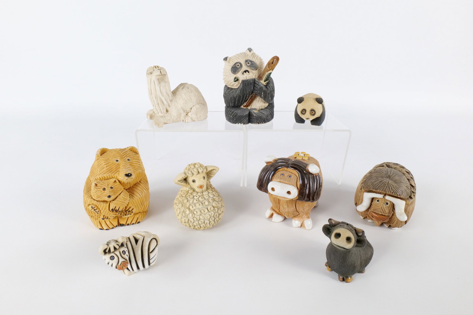 Lot of 9 Artesania Rinconada Carved Animal Figurines (1 of 17)