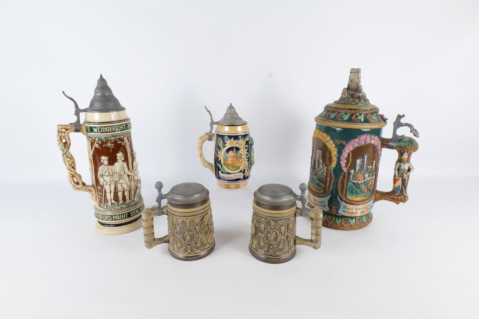 Lot of 5 German Beer Steins (1 of 20)
