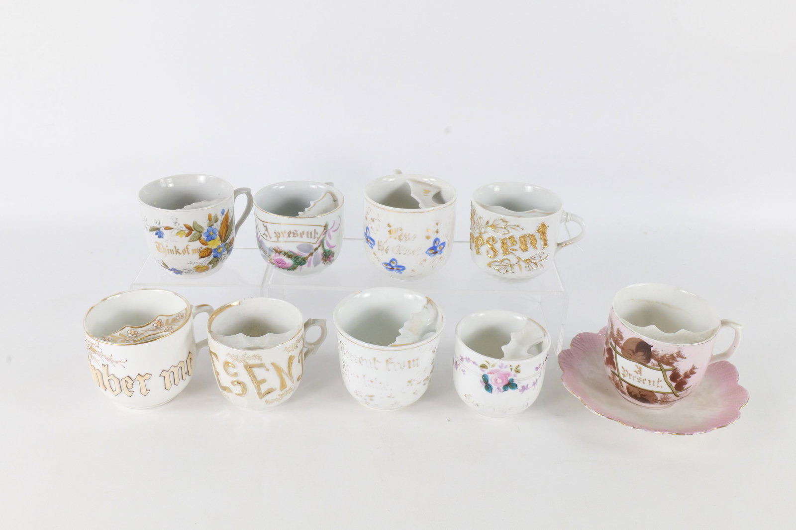 Lot of Antique and Vintage Souviner Moustache Cups (1 of 17)
