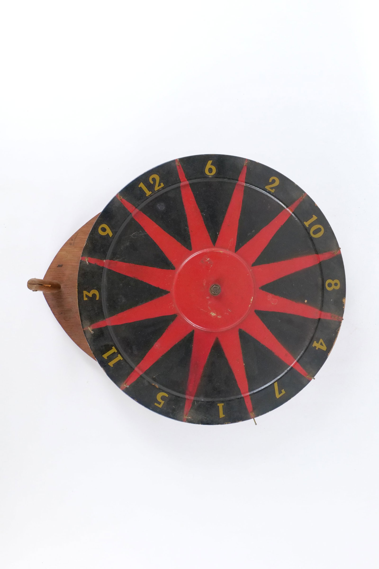 Vintage Folk Art Hand Painted Tabletop Carnival Prize Wheel (1 of 7)