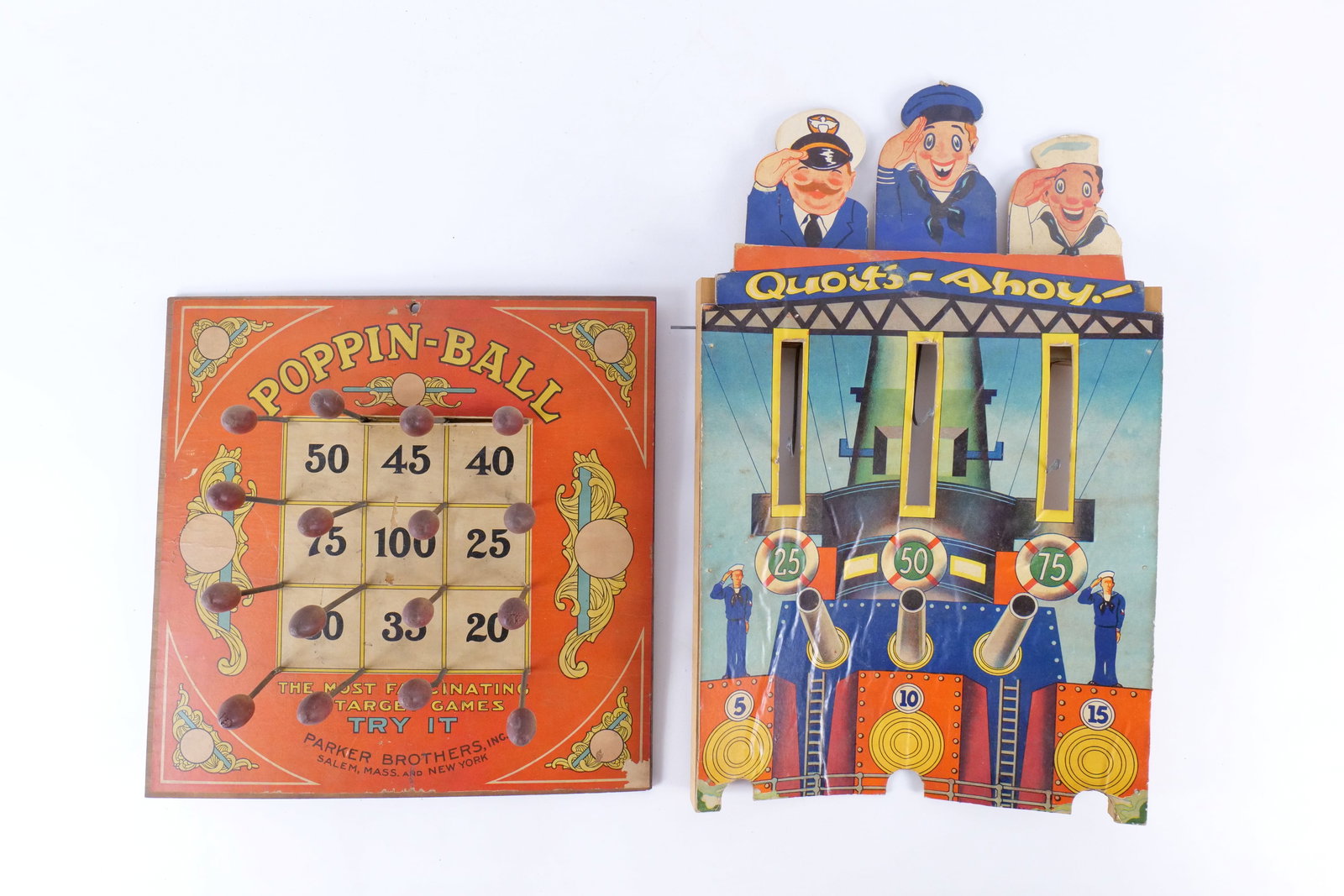 Vintage Parker Bros Cardboard Games Lot of 2 (1 of 12)