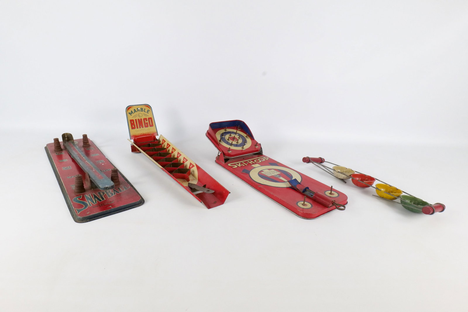 Lot of 4 Vintage Tin Litho Skill Games (1 of 16)