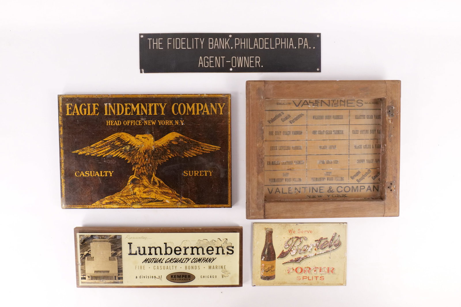 Lot of 5 Vintage Signs - Industrial Americana Decor (1 of 13)