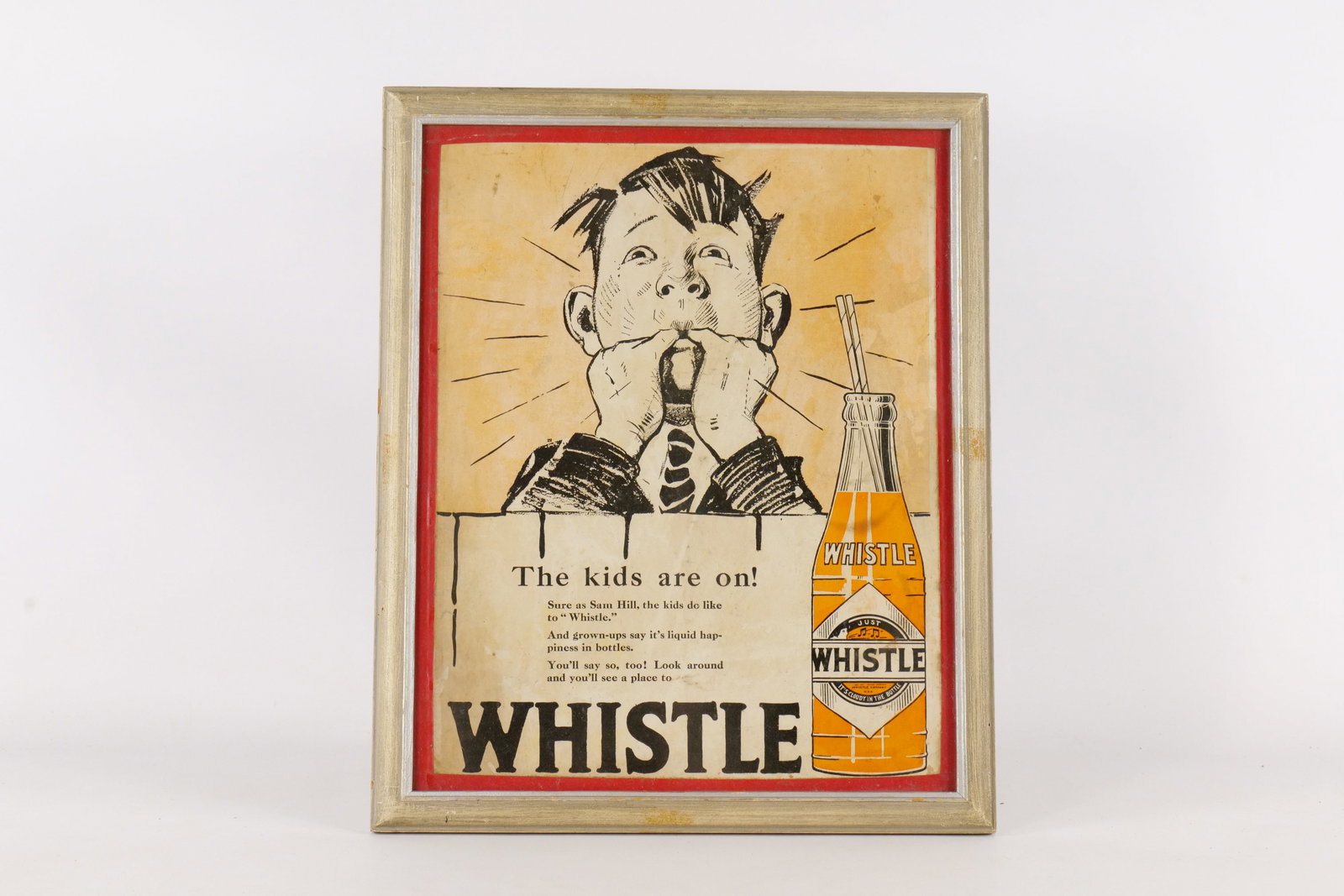 Vintage Whistle Orange Soda Advertising Sign (1 of 5)