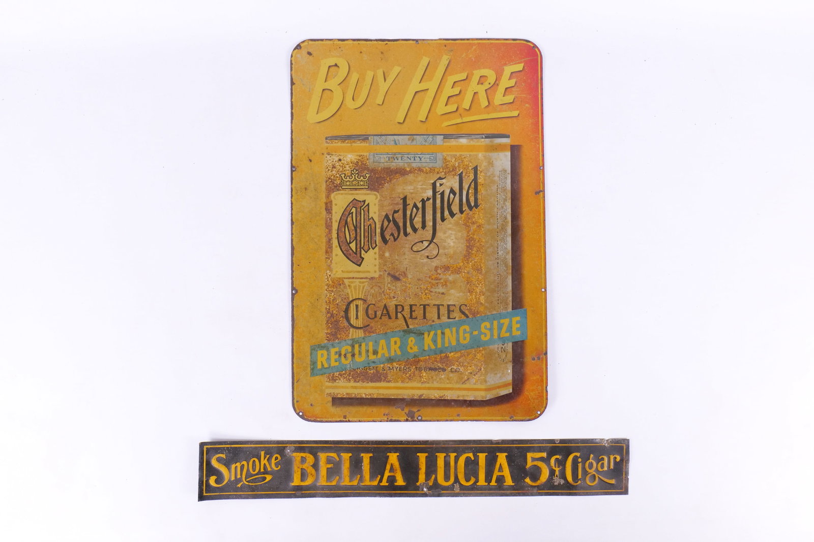 Vintage Tobacciana Tin Sign Lot (1 of 8)