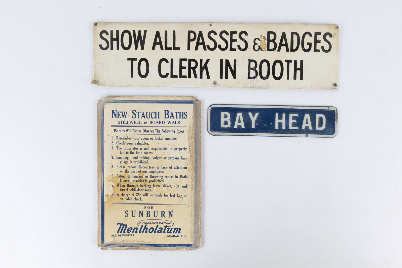 Vintage Sign Lot - Coney Island, Bay Head, Factory Sign (1 of 13)
