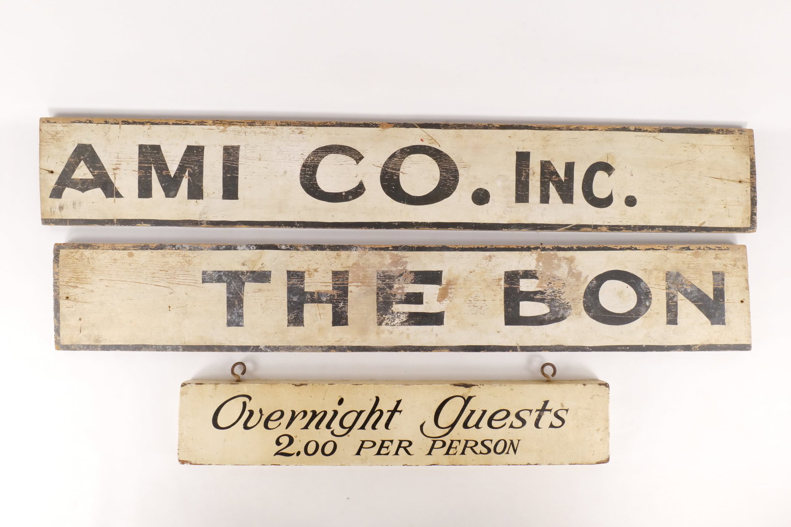 Lot of 3 Authentic Hand Painted Wooden Signs (1 of 17)