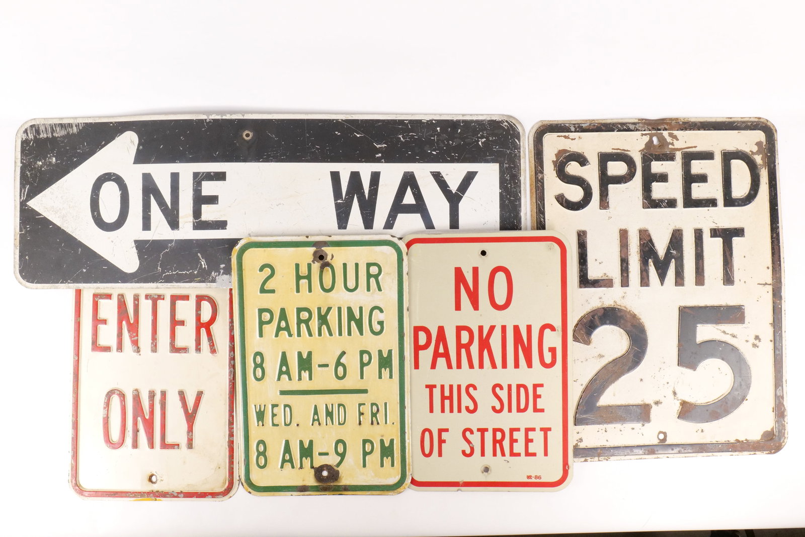 Lot of 5 Vintage Metal Road Signs (1 of 12)