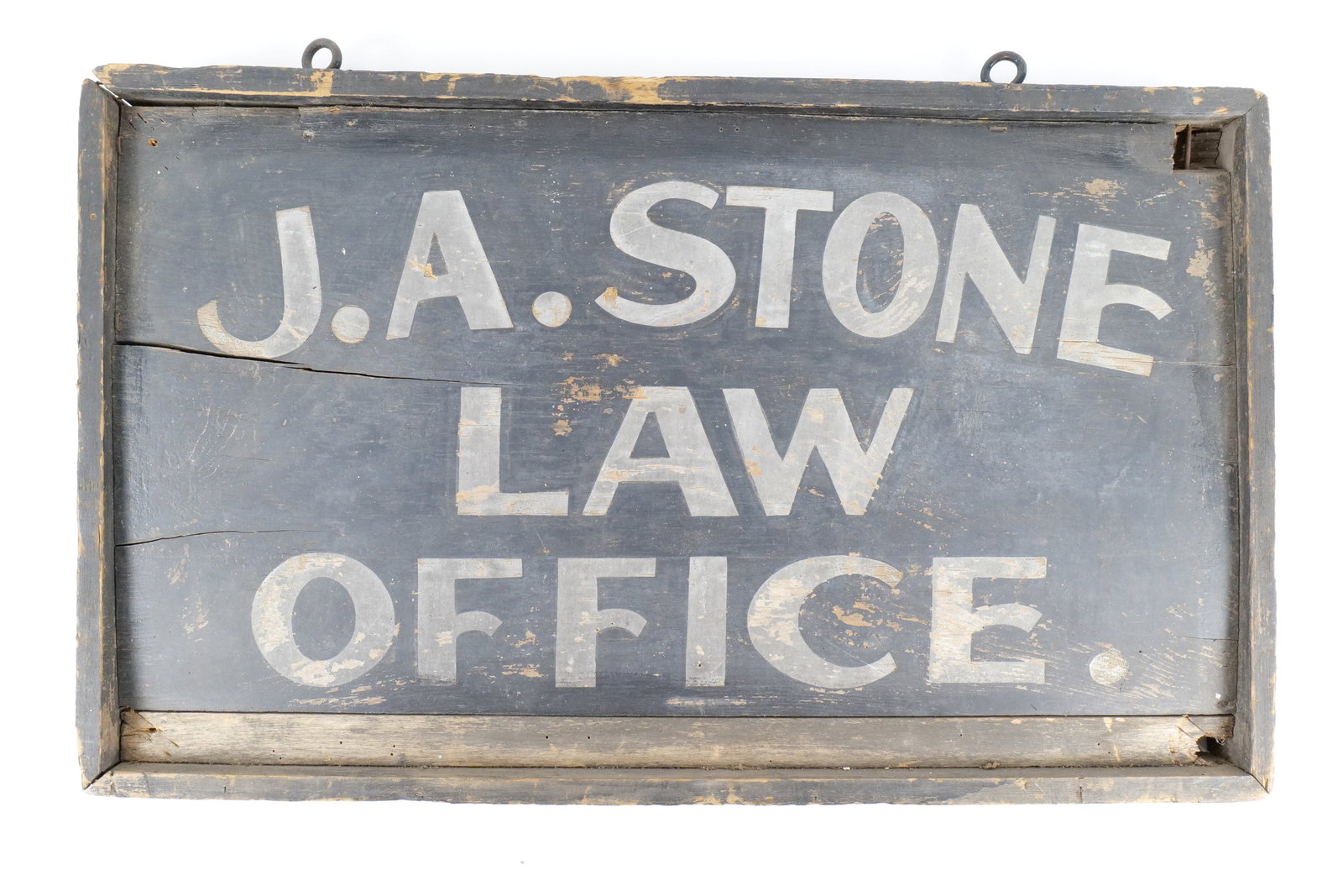 Antique Double Sided Hand Painted Wood Law Office Sign (1 of 19)