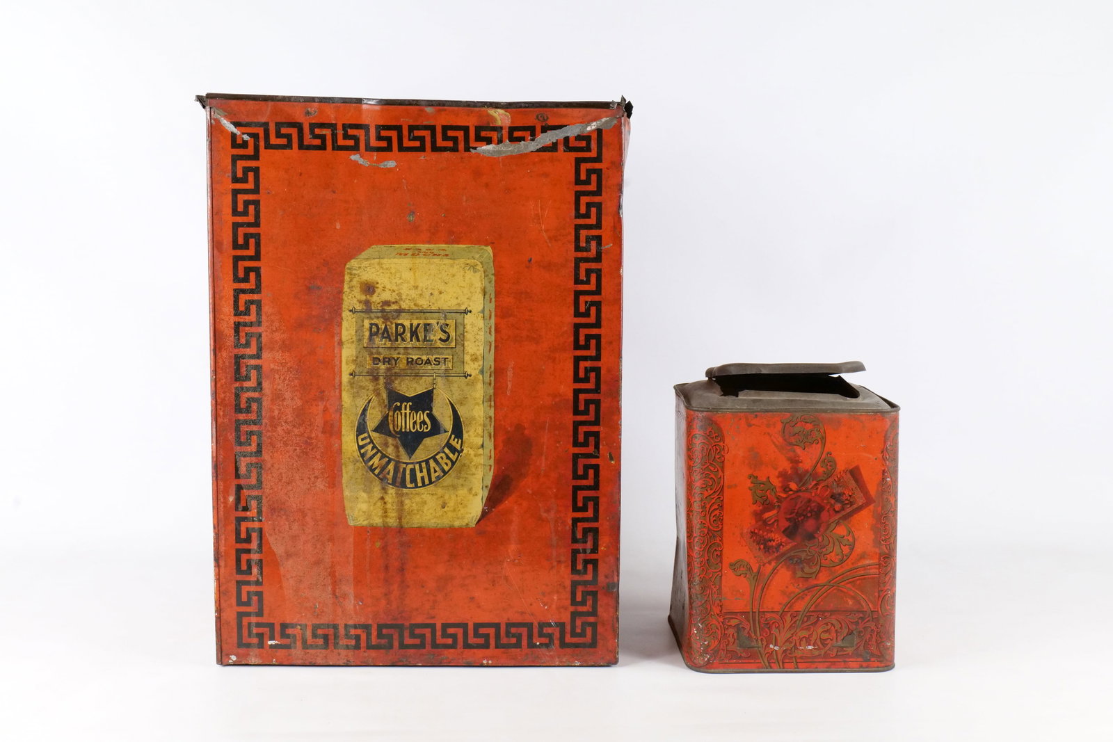 Antique Red Litho Tin Lot (1 of 18)