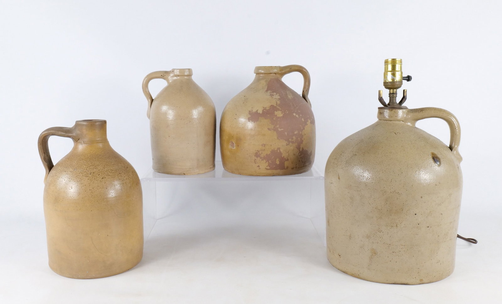 Lot of 4 Antique Salt-Glazed Stoneware Jugs (1 of 14)
