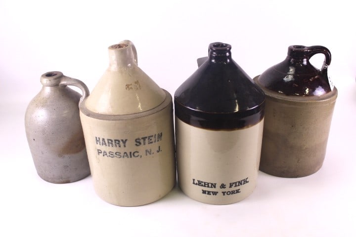 Lot of 4 Antique Stoneware Jugs (1 of 13)