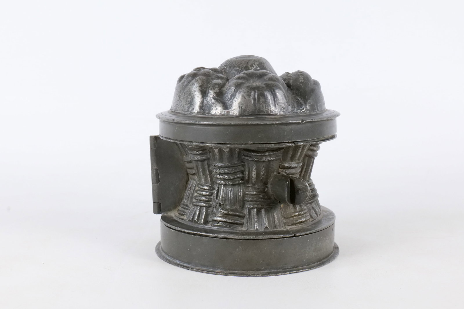 Antique 3-Piece Hinged Pewter Ice Cream Mold (1 of 11)