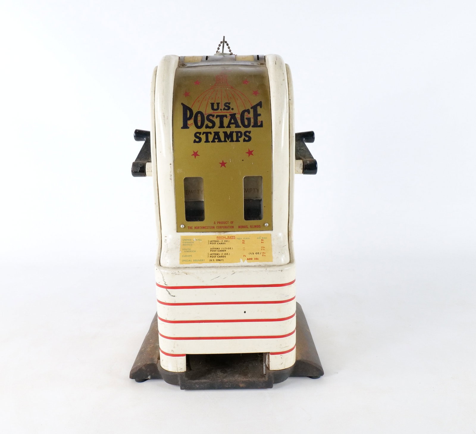 Vintage 1950's Northwestern Corp. Dual Postage Stamp Vending Machine (1 of 10)