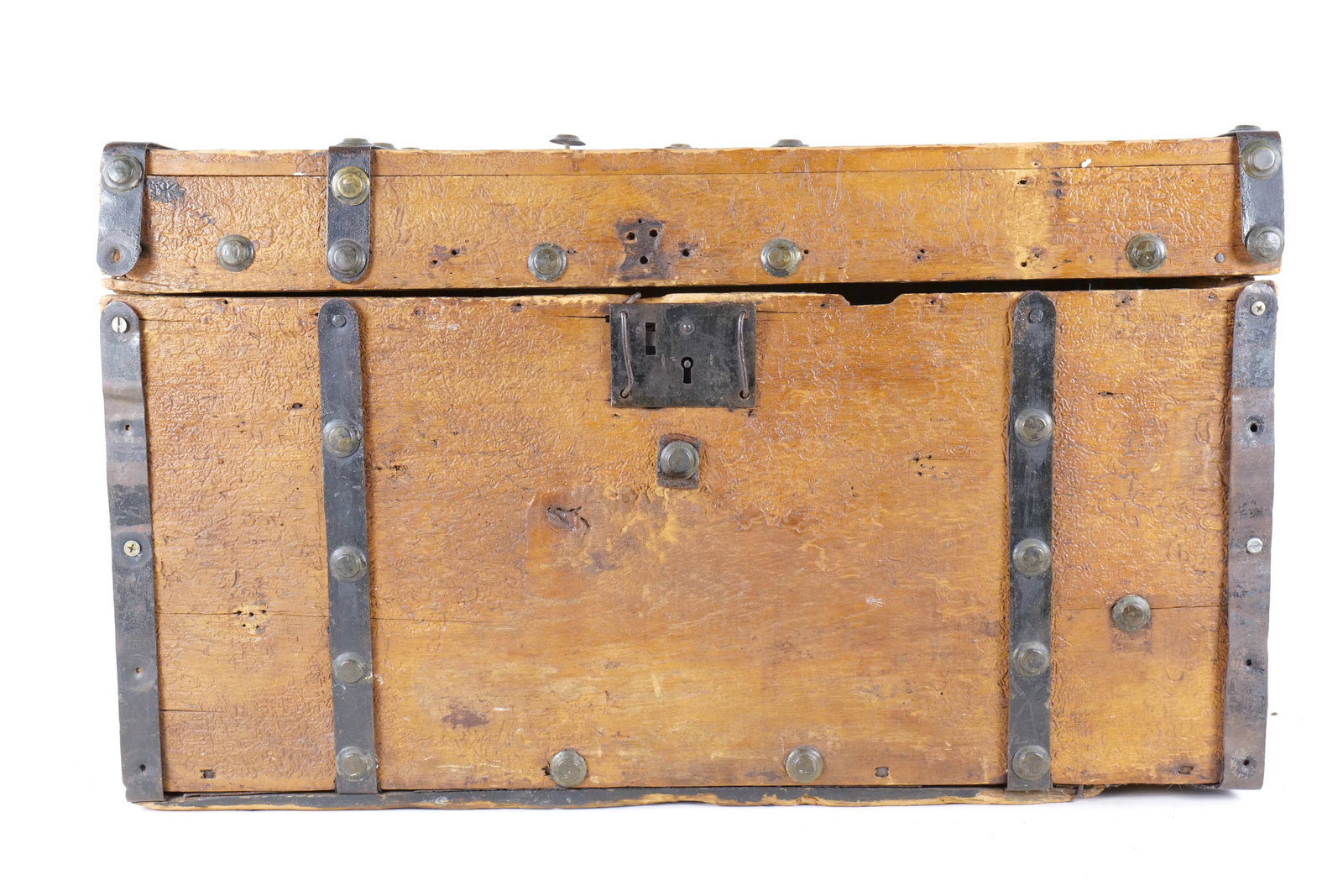 Antique Victorian Flat Top Trunk (1 of 9)