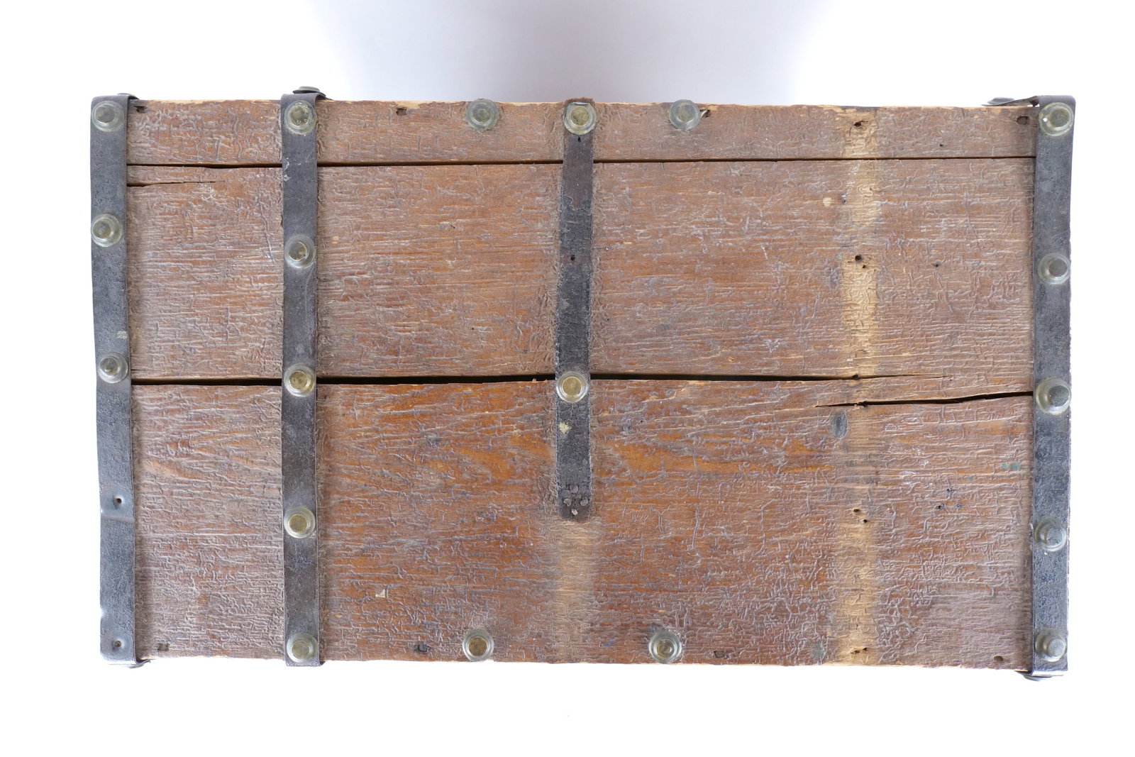 Antique Victorian Flat Top Trunk - 2