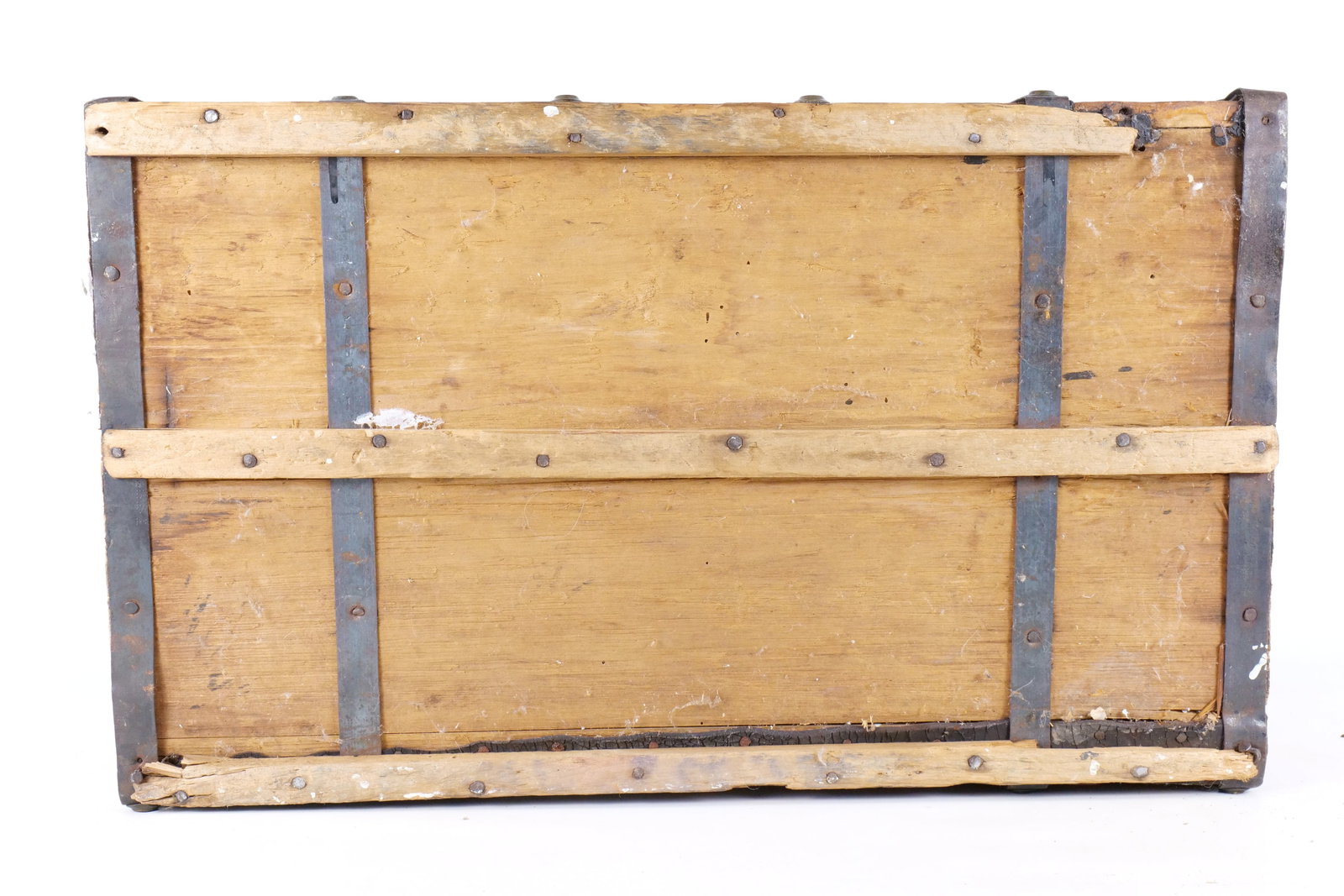 Antique Victorian Flat Top Trunk - 8