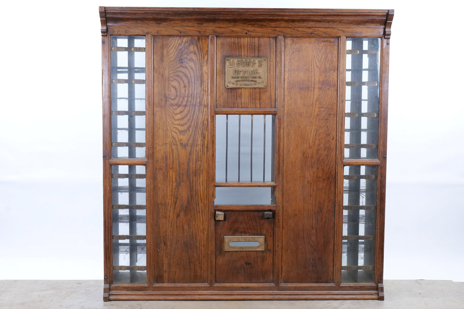 Antique Oak U.S. Post Office Teller Window - Corbin Cabinet Lock Co. (1 of 20)